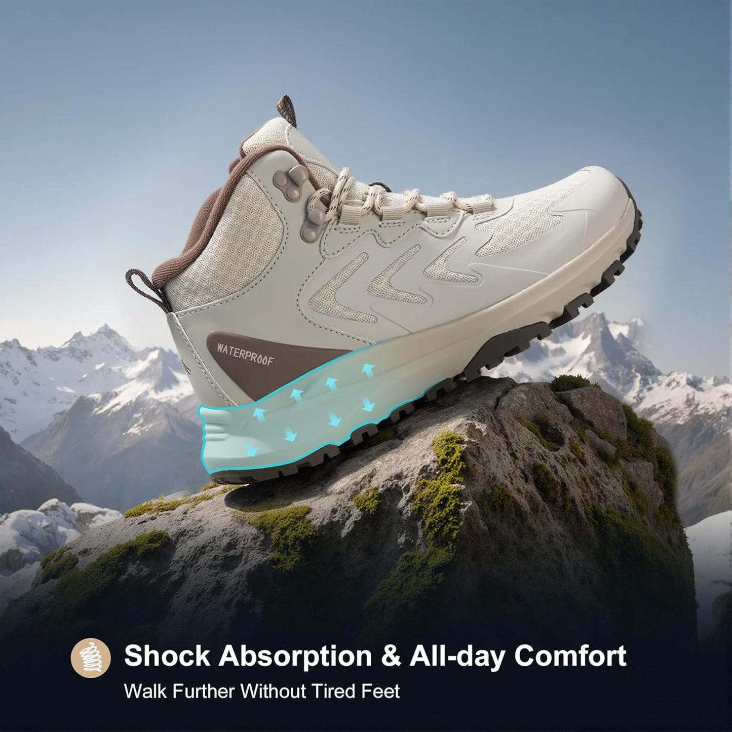 Women’s Waterproof Hiking Boots Lightweight Comfortable Trail Walking Outdoor Boots