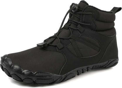 Mens Barefoot Winter Hiking Snow Boots Soft Lightweight Slip on Outdoor Grounding Shoes