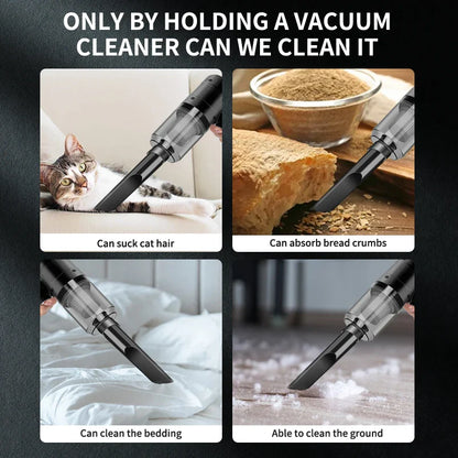 Portable Cordless Handheld Car Vacuum Cleaner Dual Use Blowing & Suction with Multi-Nozzles for Car Home Pet Office